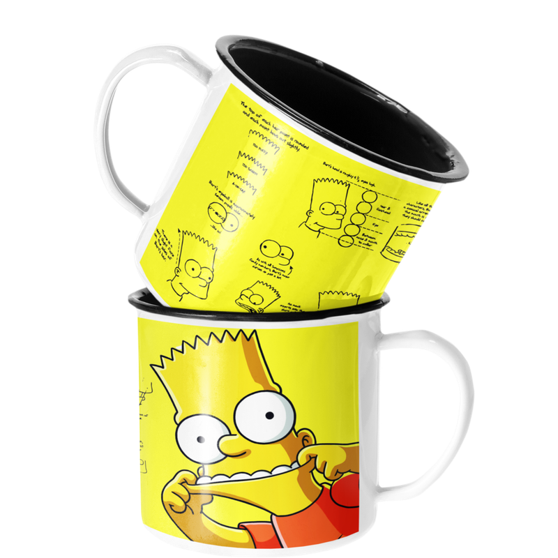TAZA ENLOZADA LECHERA BART SIMPSON LOS SIMPSON - 1