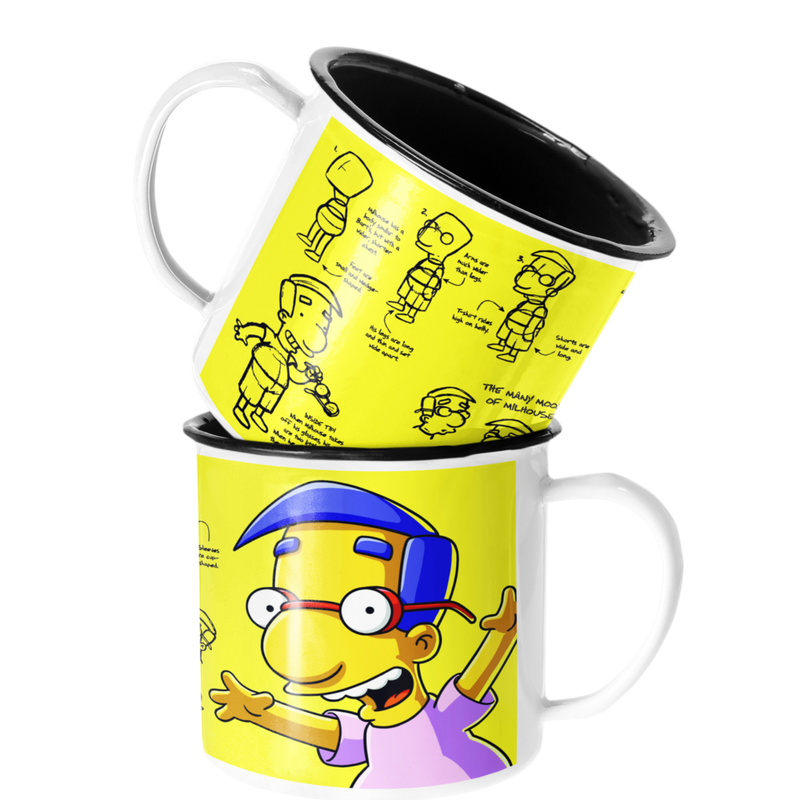 TAZA ENLOZADA LECHERA MILHOUSE VAN HOUTEN LOS SIMPSON - 1
