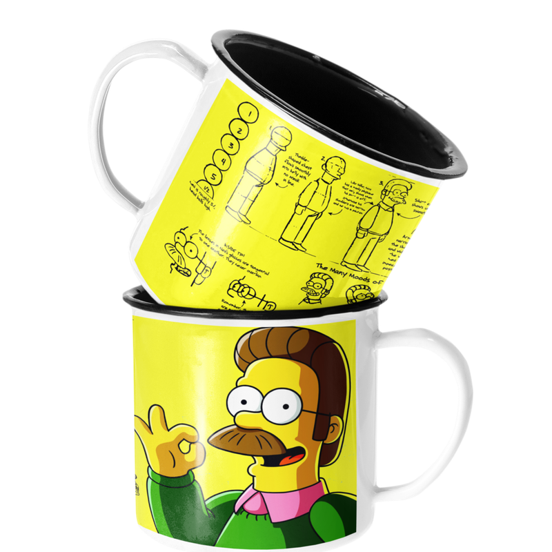 TAZA ENLOZADA LECHERA NED FLANDERS LOS SIMPSON - 1