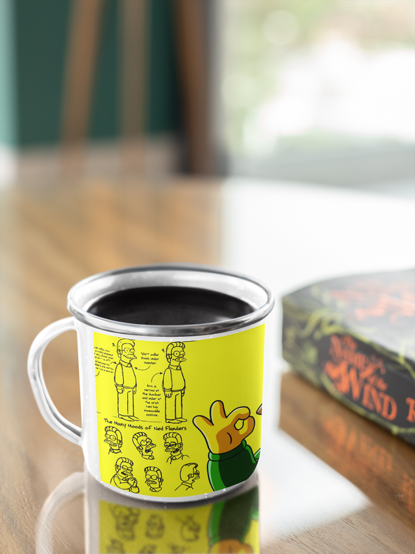 TAZA ENLOZADA LECHERA NED FLANDERS LOS SIMPSON - 2