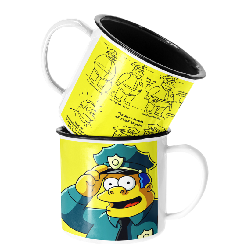 TAZA ENLOZADA LECHERA JEFE GORGORY POLICIA LOS SIMPSON - 1