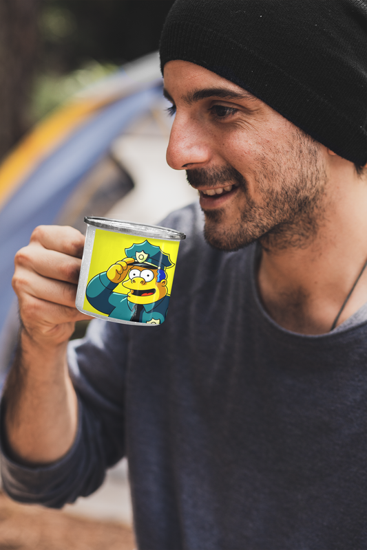 TAZA ENLOZADA LECHERA JEFE GORGORY POLICIA LOS SIMPSON - 2