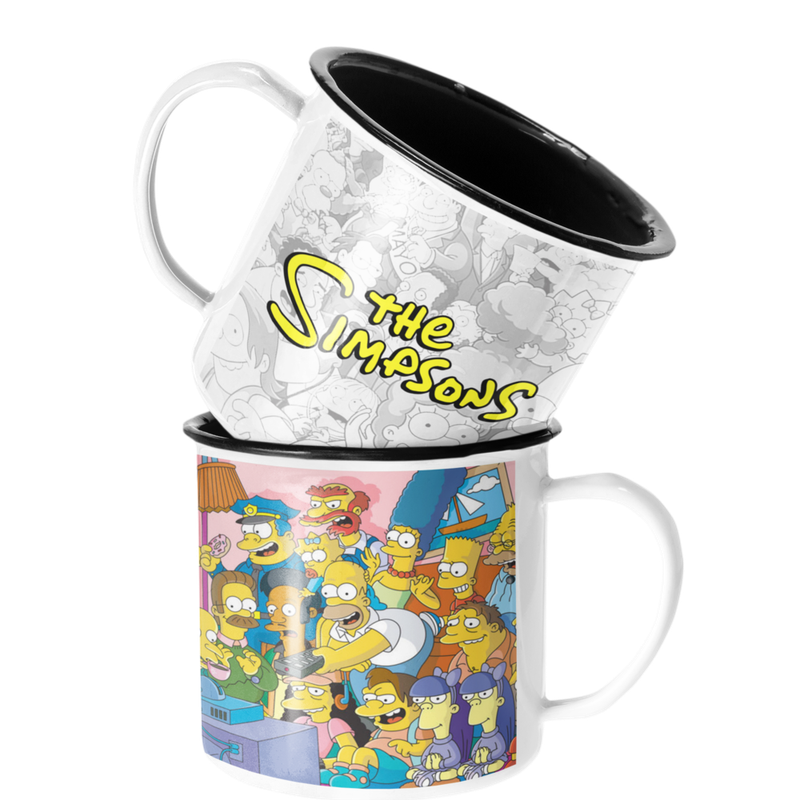 TAZA ENLOZADA LECHERA SERIE LOS SIMPSONS COMPLETA - 1