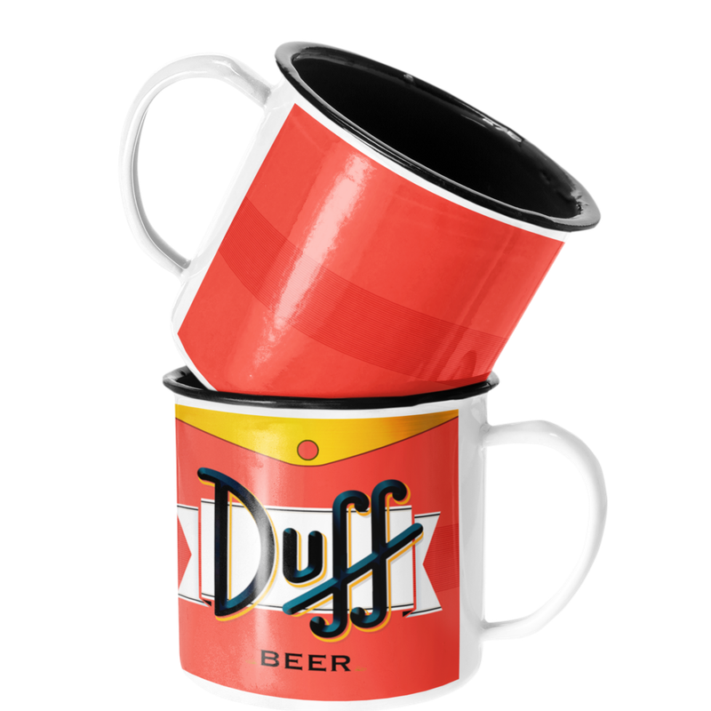 TAZA ENLOZADA LECHERA CERVEZA DUFF LOS SIMPSONS - 1