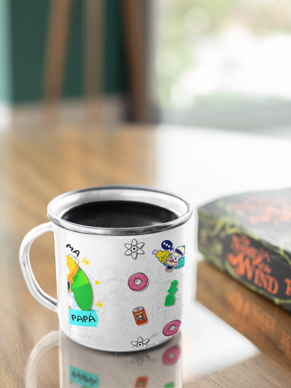 TAZA ENLOZADA LECHERA MEJOR PAPÁ REGALO LOS SIMPSONS - 3