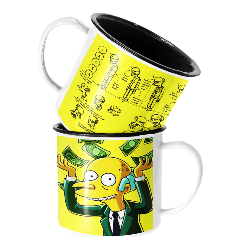 TAZA ENLOZADA LECHERA MONTGOMERY BURNS LOS SIMPSON - 1