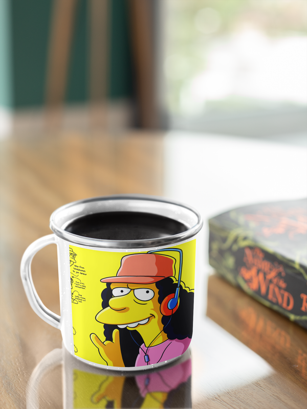 TAZA ENLOZADA LECHERA OTTO MAN CONDUCTOR BUS LOS SIMPSON - 2
