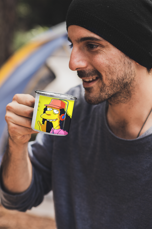 TAZA ENLOZADA LECHERA OTTO MAN CONDUCTOR BUS LOS SIMPSON - 4