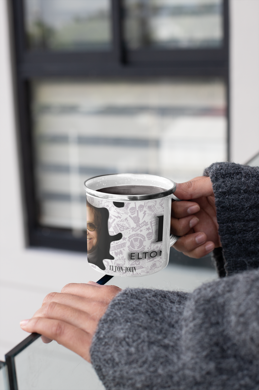 TAZA ENLOZADA LECHERA ELTON JHON ROCK MUSICA - 4