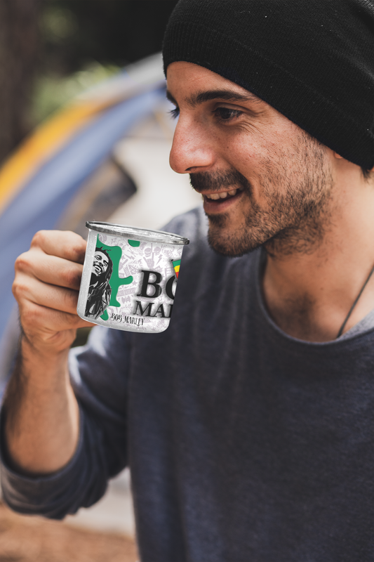 TAZA ENLOZADA LECHERA BOB MARLEY ROCK MUSICA - 2