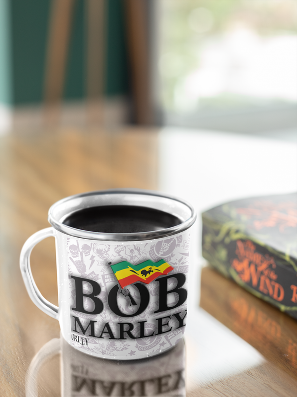 TAZA ENLOZADA LECHERA BOB MARLEY ROCK MUSICA - 3