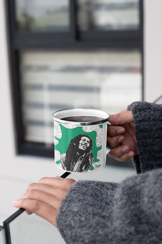 TAZA ENLOZADA LECHERA BOB MARLEY ROCK MUSICA - 4