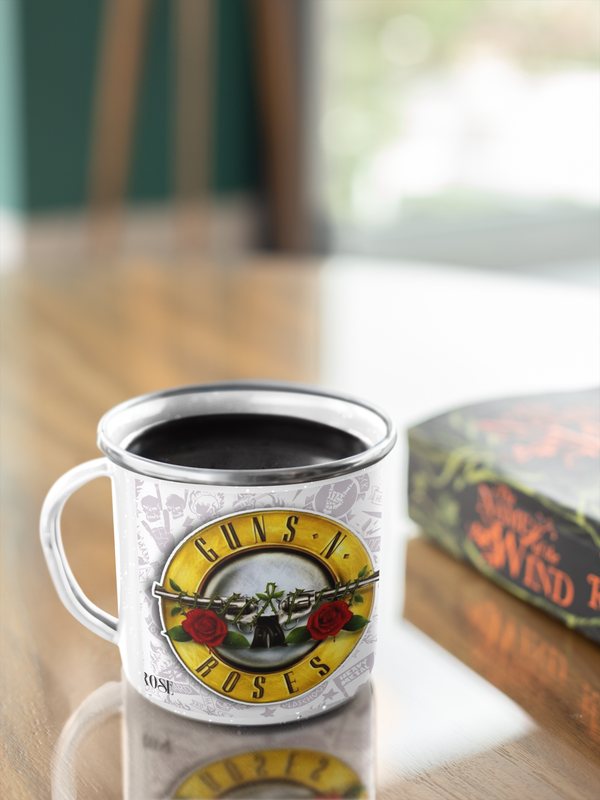 TAZA ENLOZADA LECHERA GUNS N ROSES AXEL ROSE ROCK MUSICA - 3