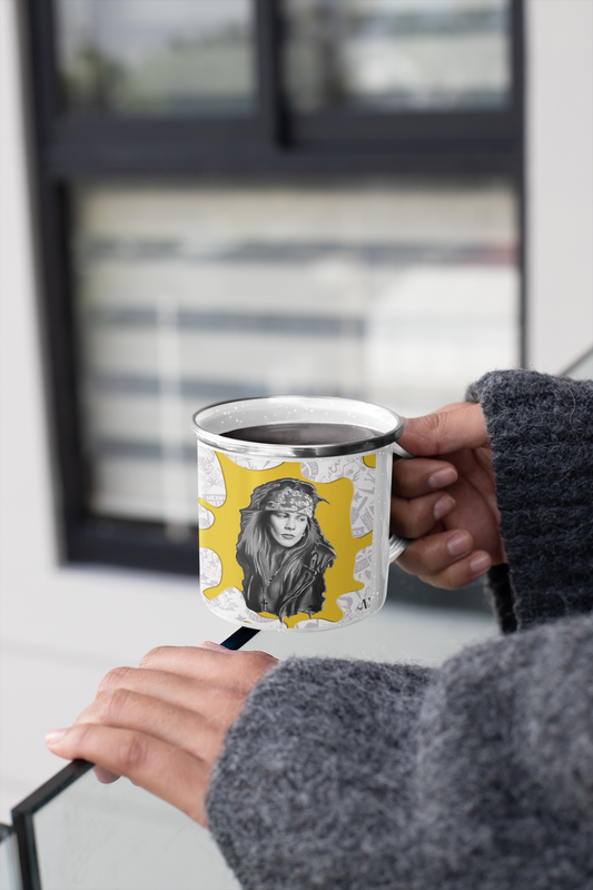 TAZA ENLOZADA LECHERA GUNS N ROSES AXEL ROSE ROCK MUSICA - 4