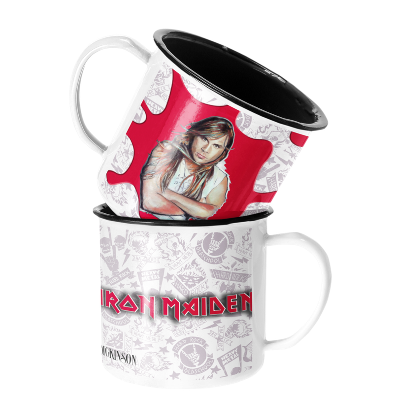 TAZA ENLOZADA LECHERA IRON MAIDEN BRUGE DICKINSON ROCK MUSIC - 1
