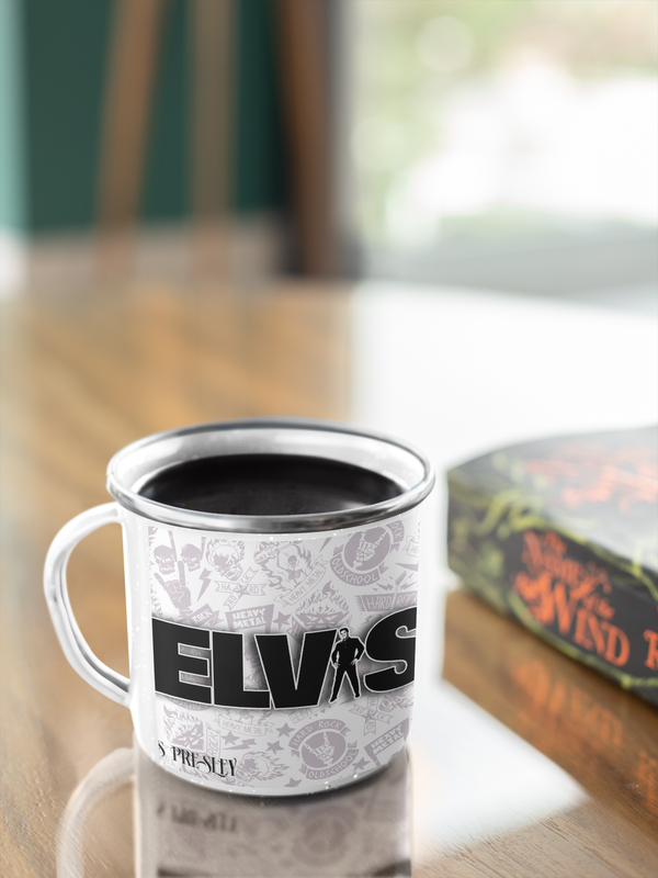 TAZA ENLOZADA LECHERA ELVIS PRESLEY ROCK MUSICA - 3