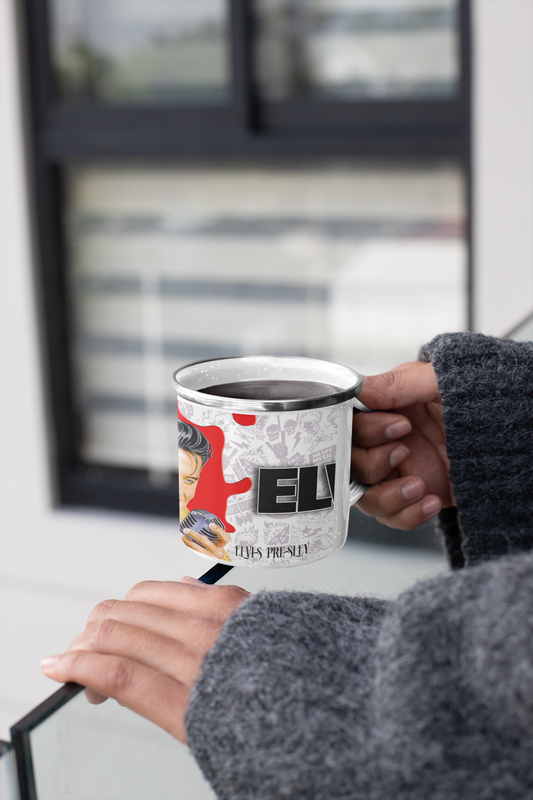 TAZA ENLOZADA LECHERA ELVIS PRESLEY ROCK MUSICA - 4