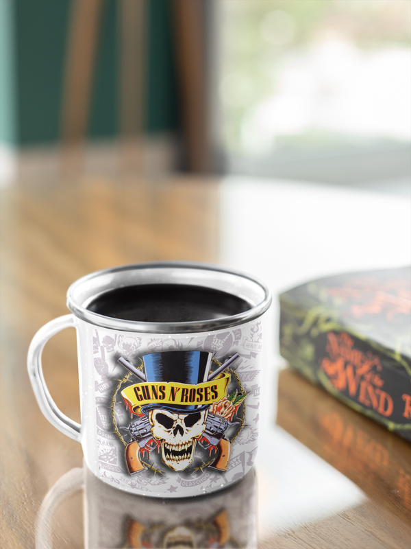 TAZA ENLOZADA LECHERA GUNS N ROSES SLASH ROCK MUSICA - 3