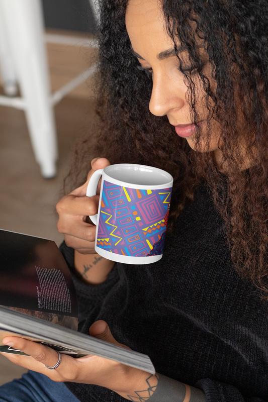 TAZONES TAZAS BLANCAS CATRINA MUJER FLOREADA ESQUELETO - 3