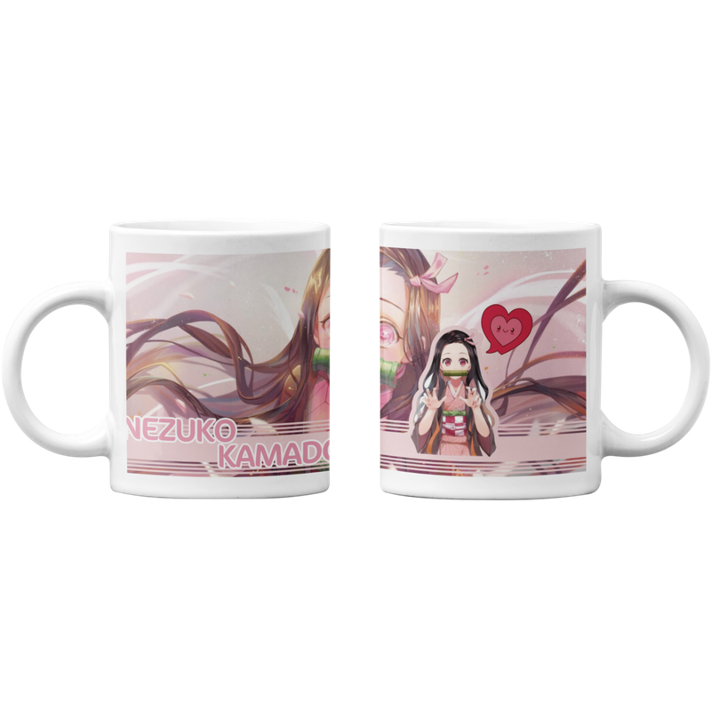 TAZONES TAZAS BLANCAS NEZUKO KAMADO KIMETSU - 1