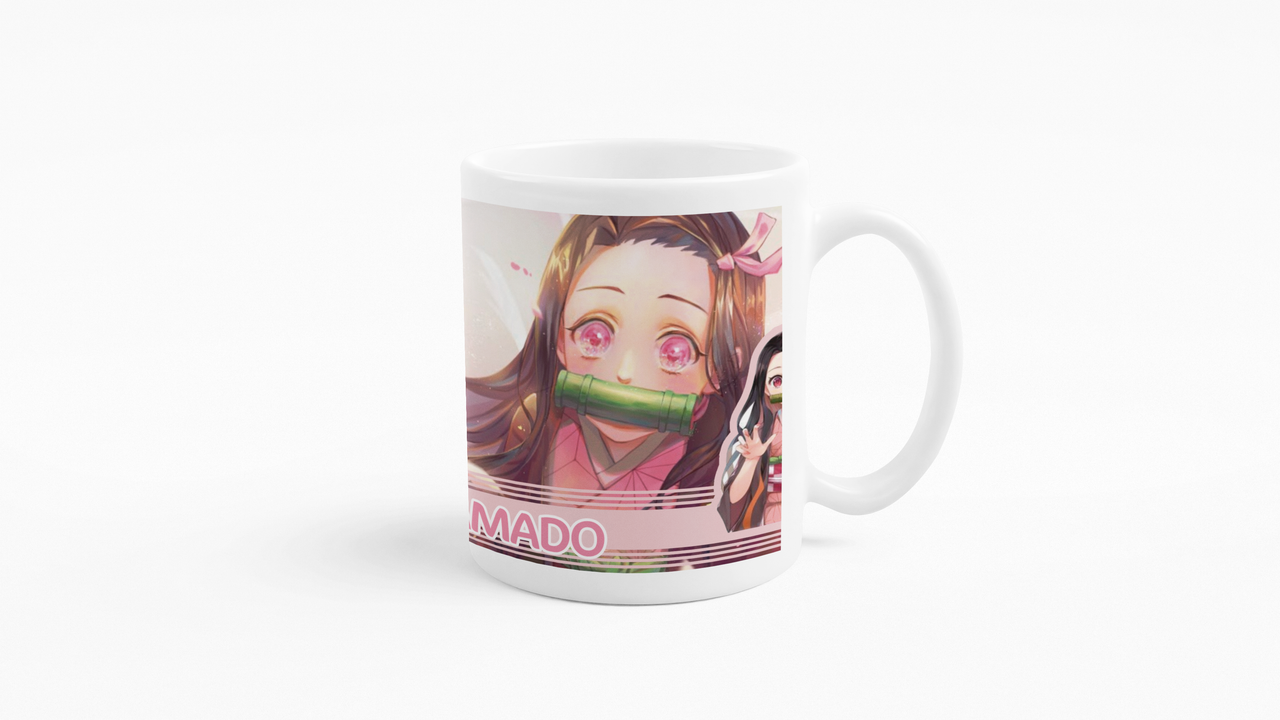 TAZONES TAZAS BLANCAS NEZUKO KAMADO KIMETSU - 2