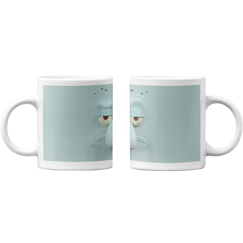 TAZONES TAZAS BLANCAS CALAMARDO BOB ESPONJA ANIMADO - 1