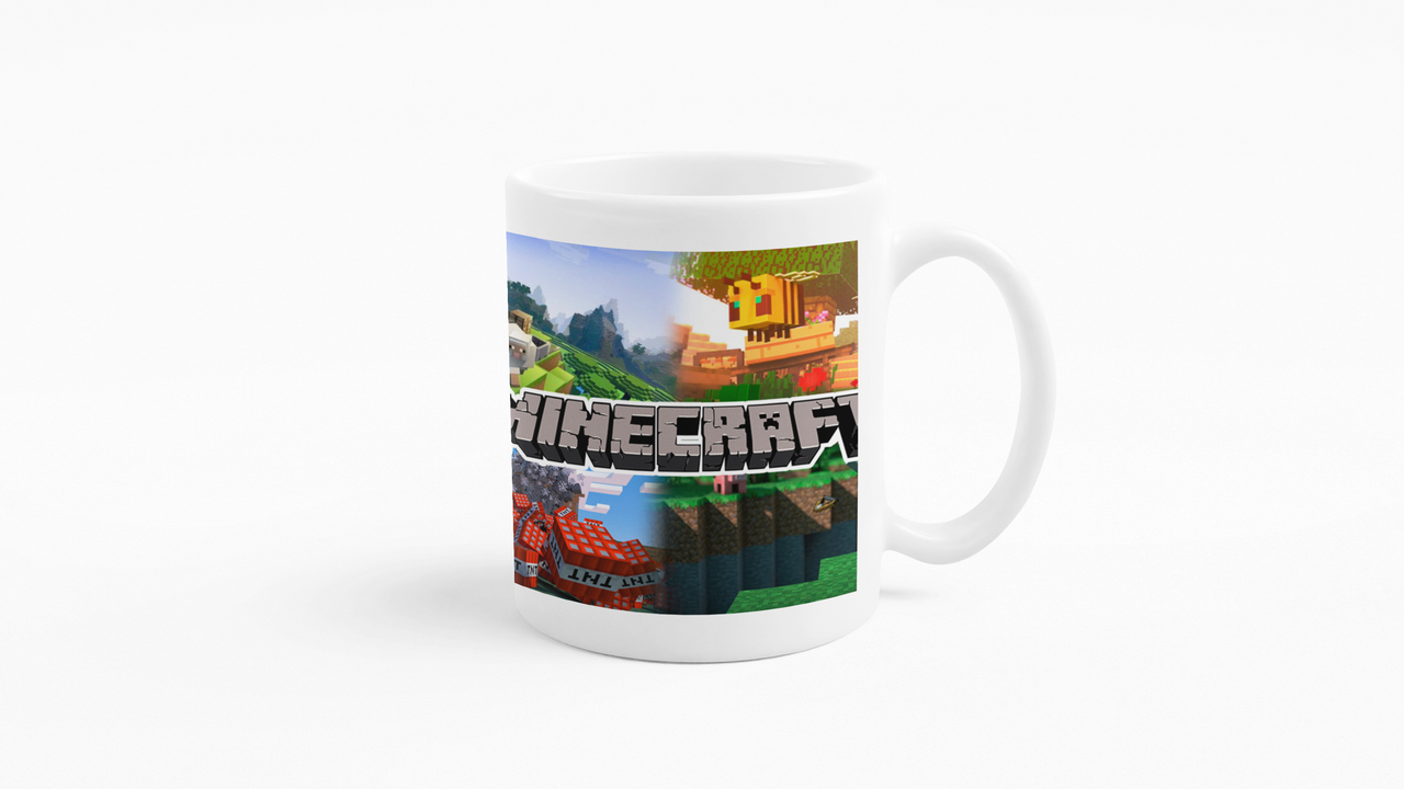 TAZONES TAZAS BLANCAS DE MINECRAFT - 2