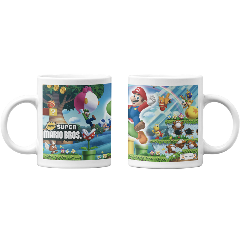 TAZONES TAZAS BLANCAS MARIO BROSS YOSHI SUPER MARIO BROSS - 1