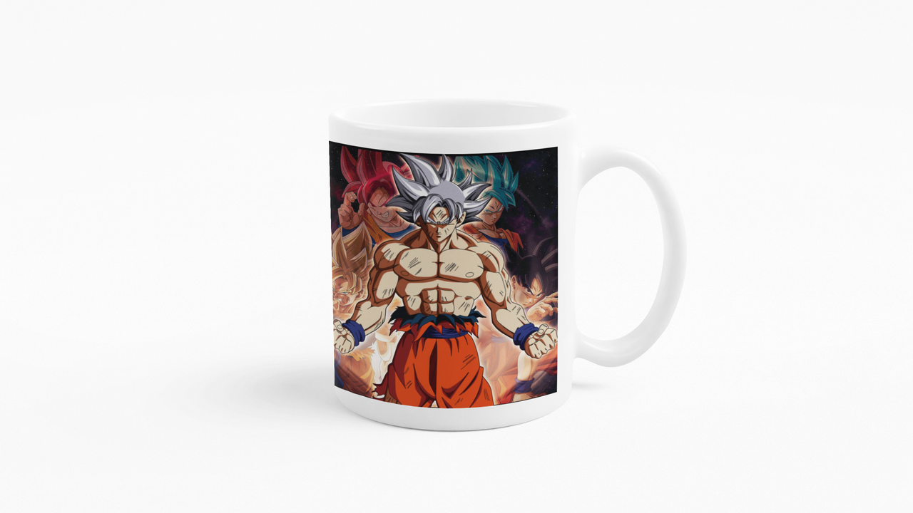 TAZONES TAZAS BLANCAS GOKU ULTRA INSTINTO DOMINADO - 2