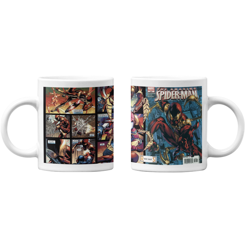 TAZONES TAZAS BLANCAS SPIDERMAN COMIC IRON SPIDER - 1