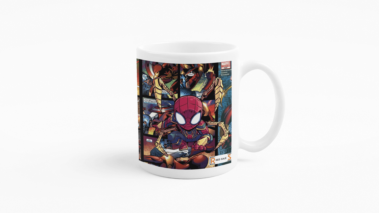 TAZONES TAZAS BLANCAS SPIDERMAN COMIC IRON SPIDER - 2