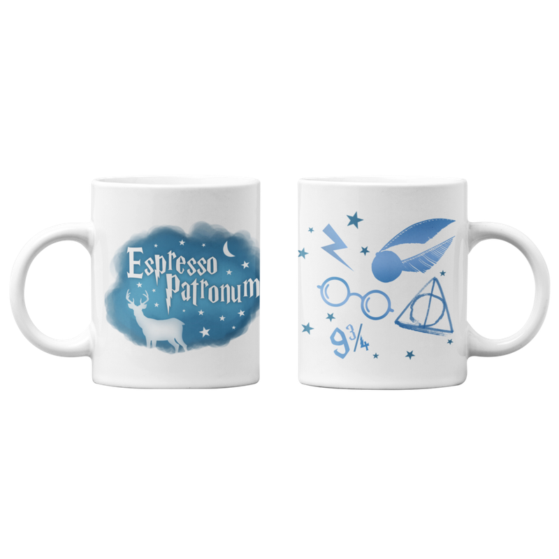 TAZONES TAZAS BLANCAS EXPRESSO PATRONUM HARRY POTTER - 1