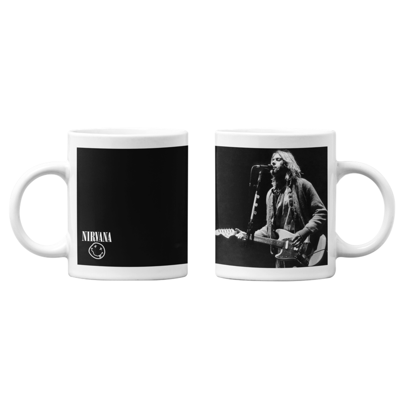 TAZONES TAZAS BLANCAS NIRVANA KURT COBAIN BANDA ROCK - 1