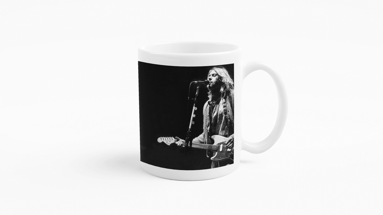 TAZONES TAZAS BLANCAS NIRVANA KURT COBAIN BANDA ROCK - 4