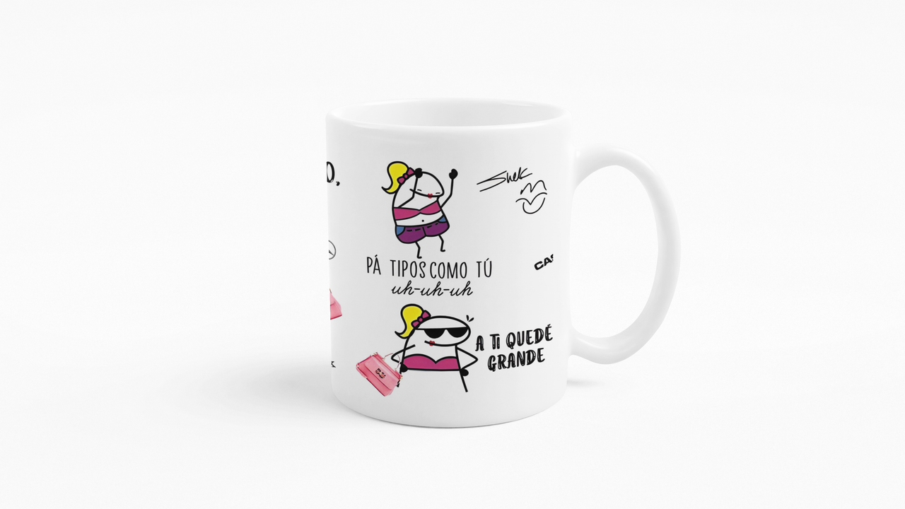 TAZONES TAZAS BLANCAS SHAKIRA PA TIPOS COMO TU - 4