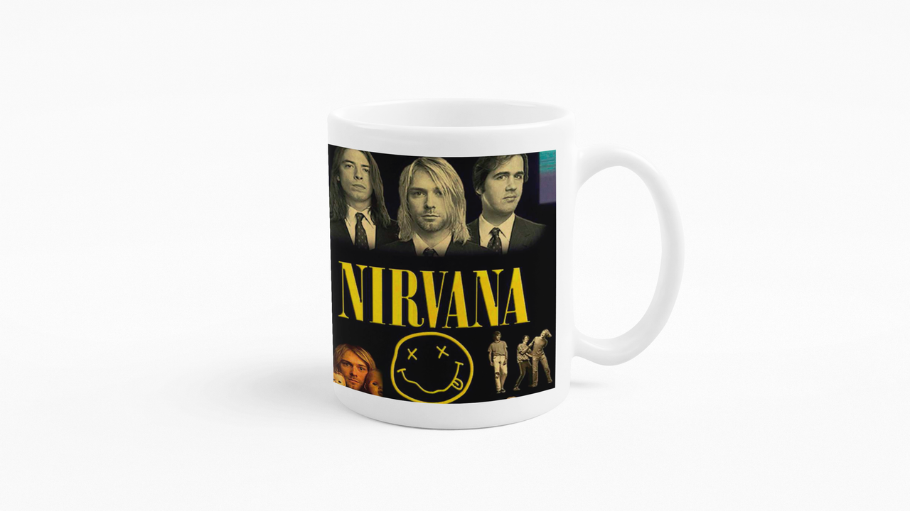 TAZONES TAZAS BLANCAS NIRVANA ALBUM MUSICAL BANDA ROCK - 4