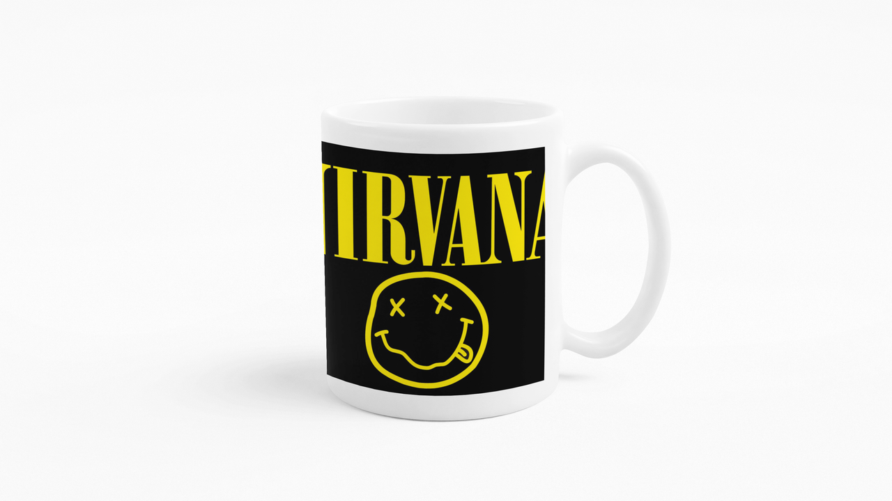 TAZONES TAZAS BLANCAS NIRVANA BANDA ROCK MUSICAL - 2