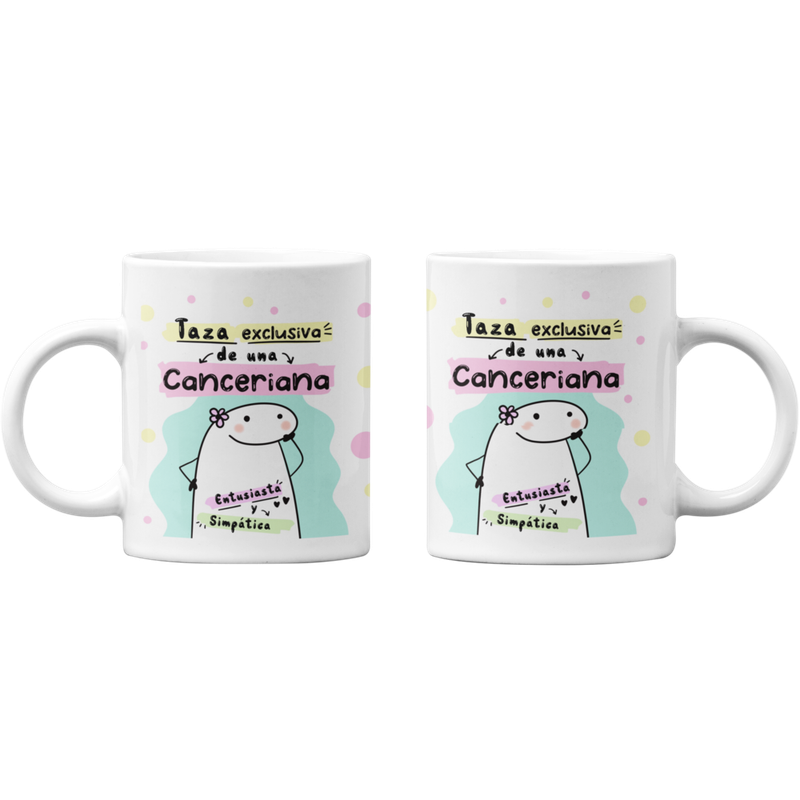 TAZONES TAZAS BLANCAS CANCER REGALO PARA CANCERIANA ZODIACO - 1