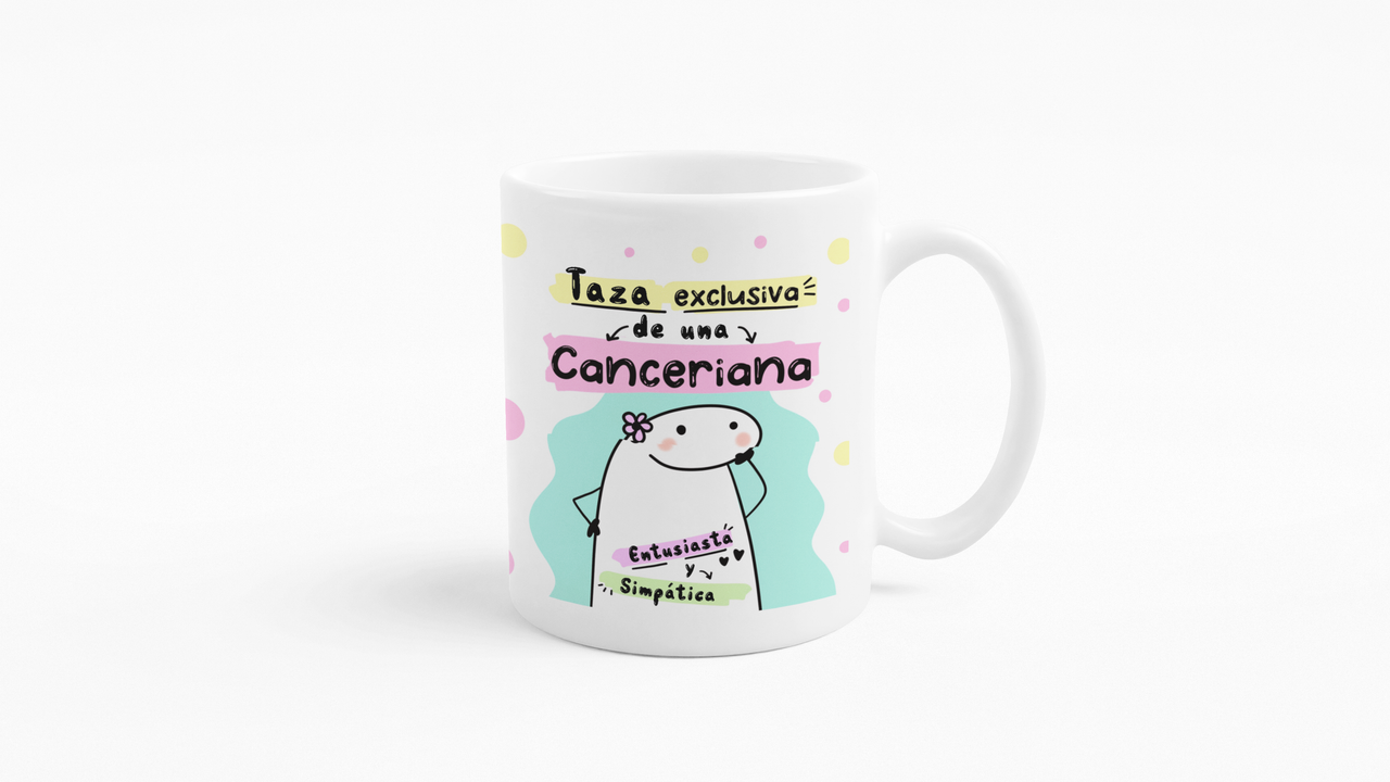 TAZONES TAZAS BLANCAS CANCER REGALO PARA CANCERIANA ZODIACO - 4