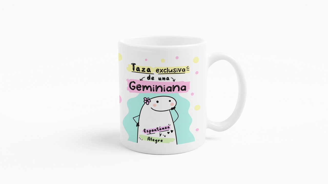 TAZONES TAZAS BLANCAS GEMINIS REGALO PARA GEMINIANA ZODIACO - 4