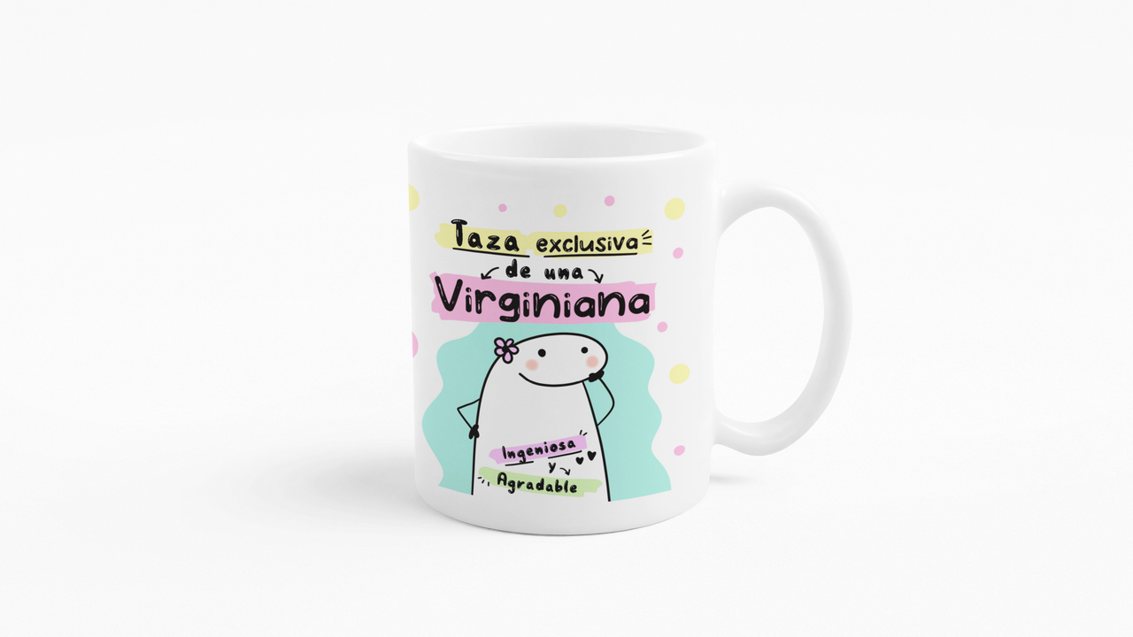 TAZONES TAZAS BLANCAS VIRGO REGALO PARA VIRGINIANA ZODIACO - 4