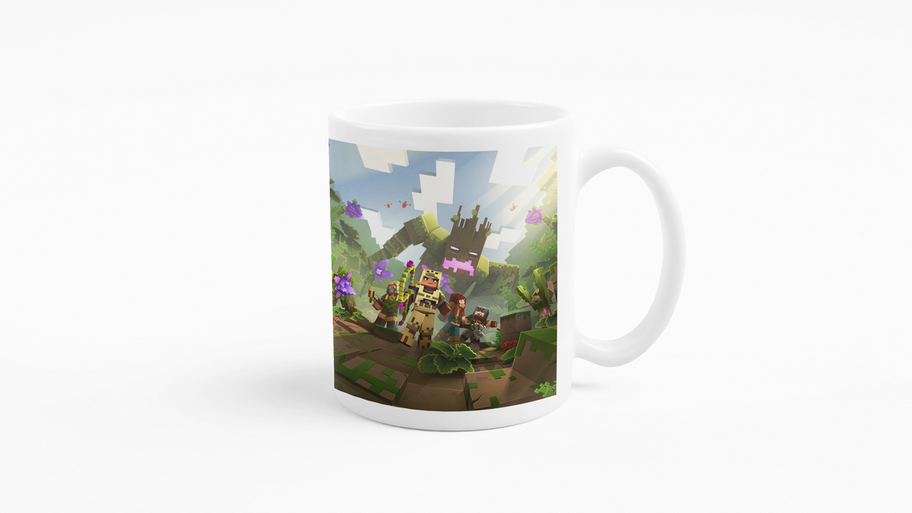 TAZONES TAZAS BLANCAS MINECRAFT VIDEOJUEGO SELVA GRUPO - 4