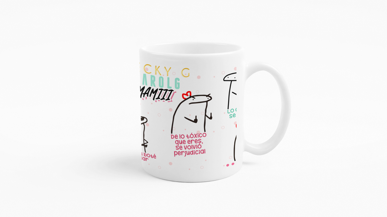 TAZONES TAZAS BLANCAS KAROL G Y BECKY G MAMI BICHOTA MUSICA - 4