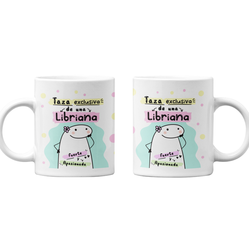 TAZONES TAZAS BLANCAS LIBRA REGALO PARA LIBRIANA ZODIACO - 1