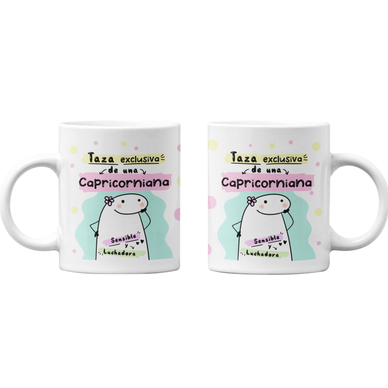 TAZONES TAZAS BLANCAS CAPRICORNIO REGALO CAPRICORNIANA SIGNO - 1