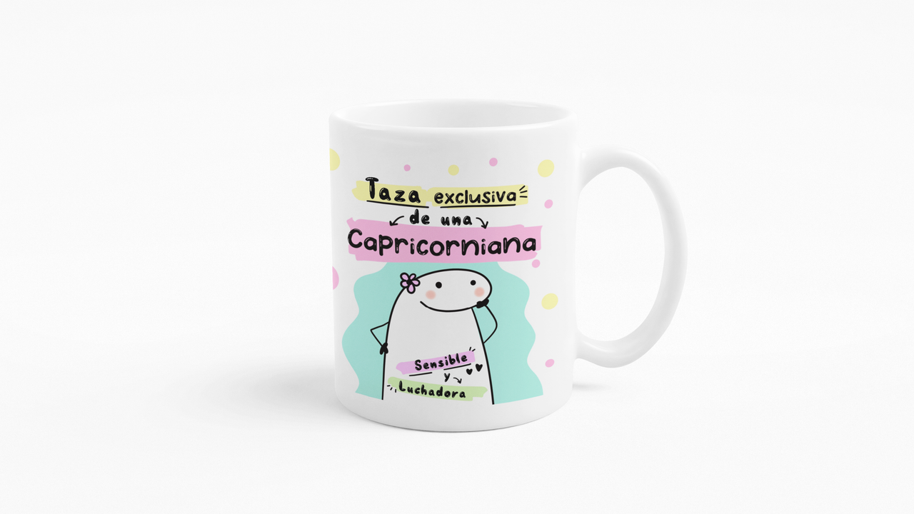 TAZONES TAZAS BLANCAS CAPRICORNIO REGALO CAPRICORNIANA SIGNO - 4