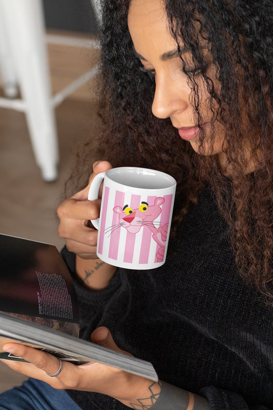 TAZONES TAZAS BLANCAS PANTERA ROSA CLASICO ANIMACIÓN - 2