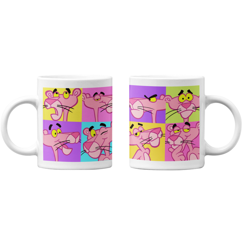 TAZONES TAZAS BLANCAS PANTERA ROSA POP ANIMACION - 1