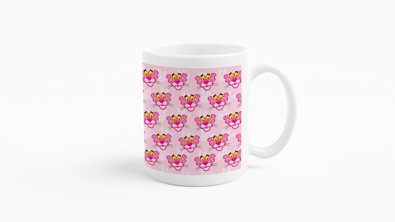 TAZONES TAZAS BLANCAS PANTERA ROSA CABEZA - 4