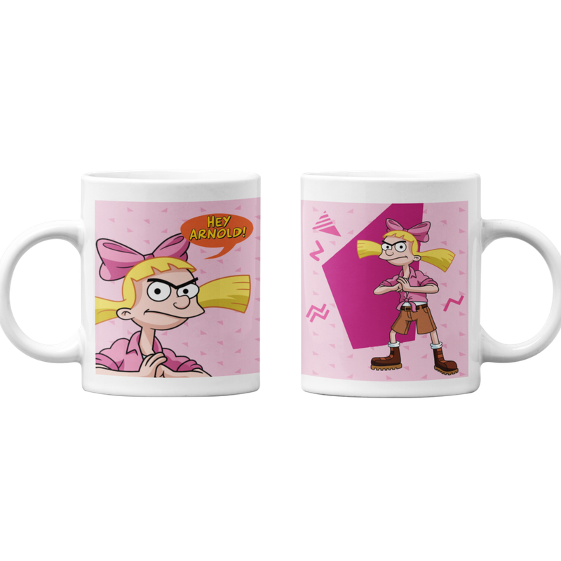 TAZONES TAZAS BLANCAS HEY ARNOLD HELGA - 1